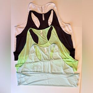 Athleta set of Women's Tank Tops - Black, Green, Mint, White